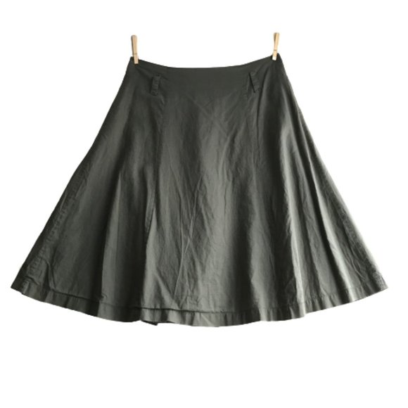 H&M Olive Green Double Button High-rise Skirt - Picture 4 of 4